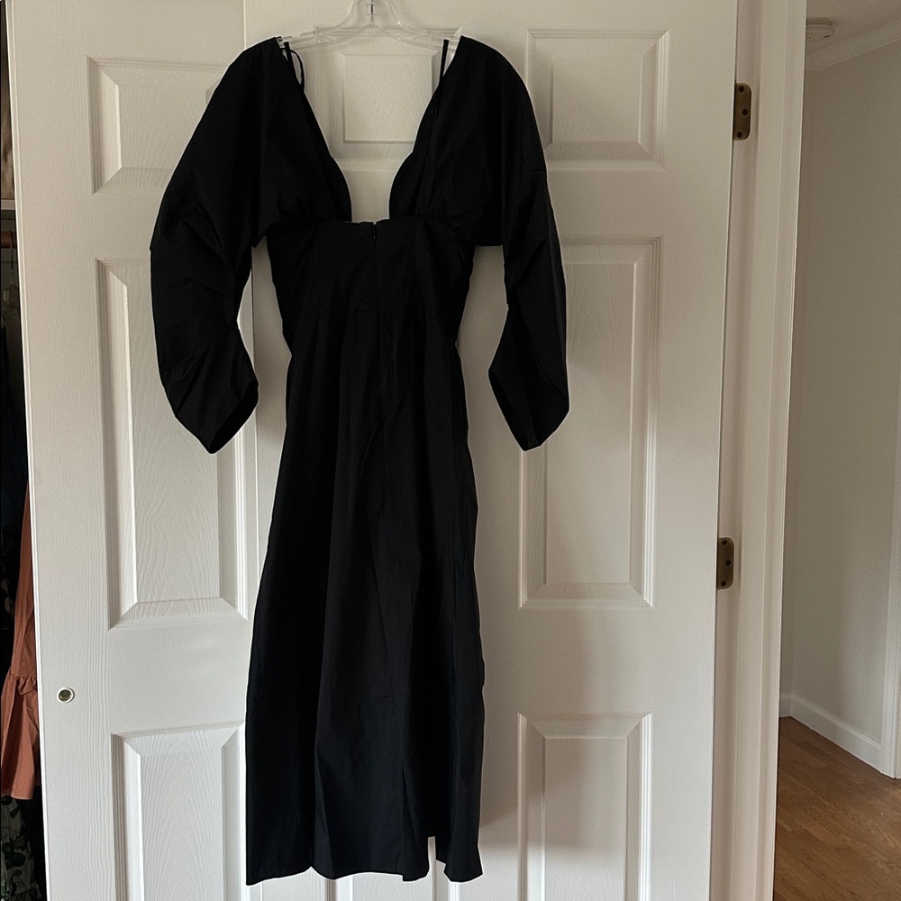 NWT Cult Gaia Elyza Black Midi Dress - Picture 6 of 6